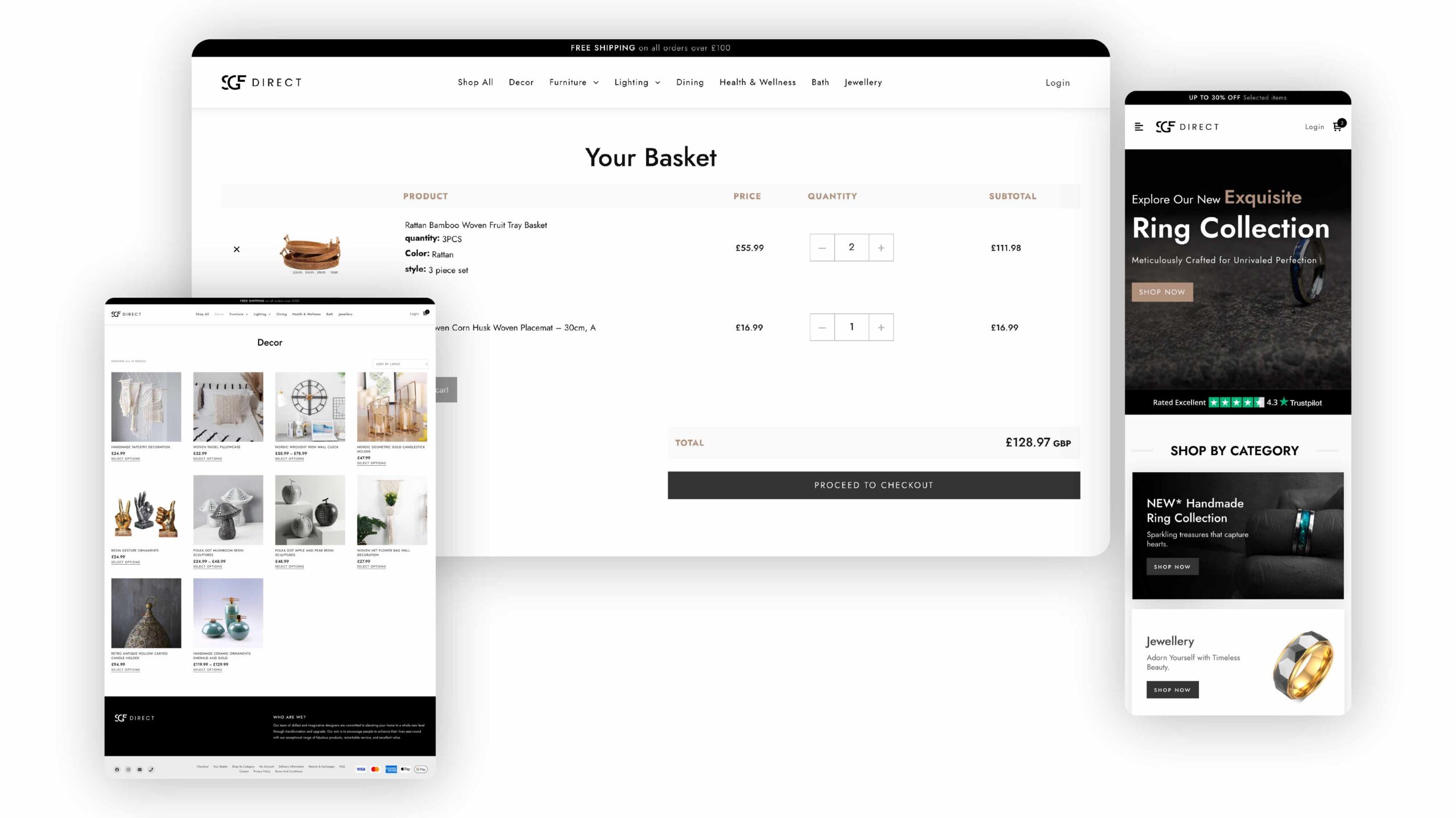 SGF Direct website design Smart shipping and pricing built for flexibility