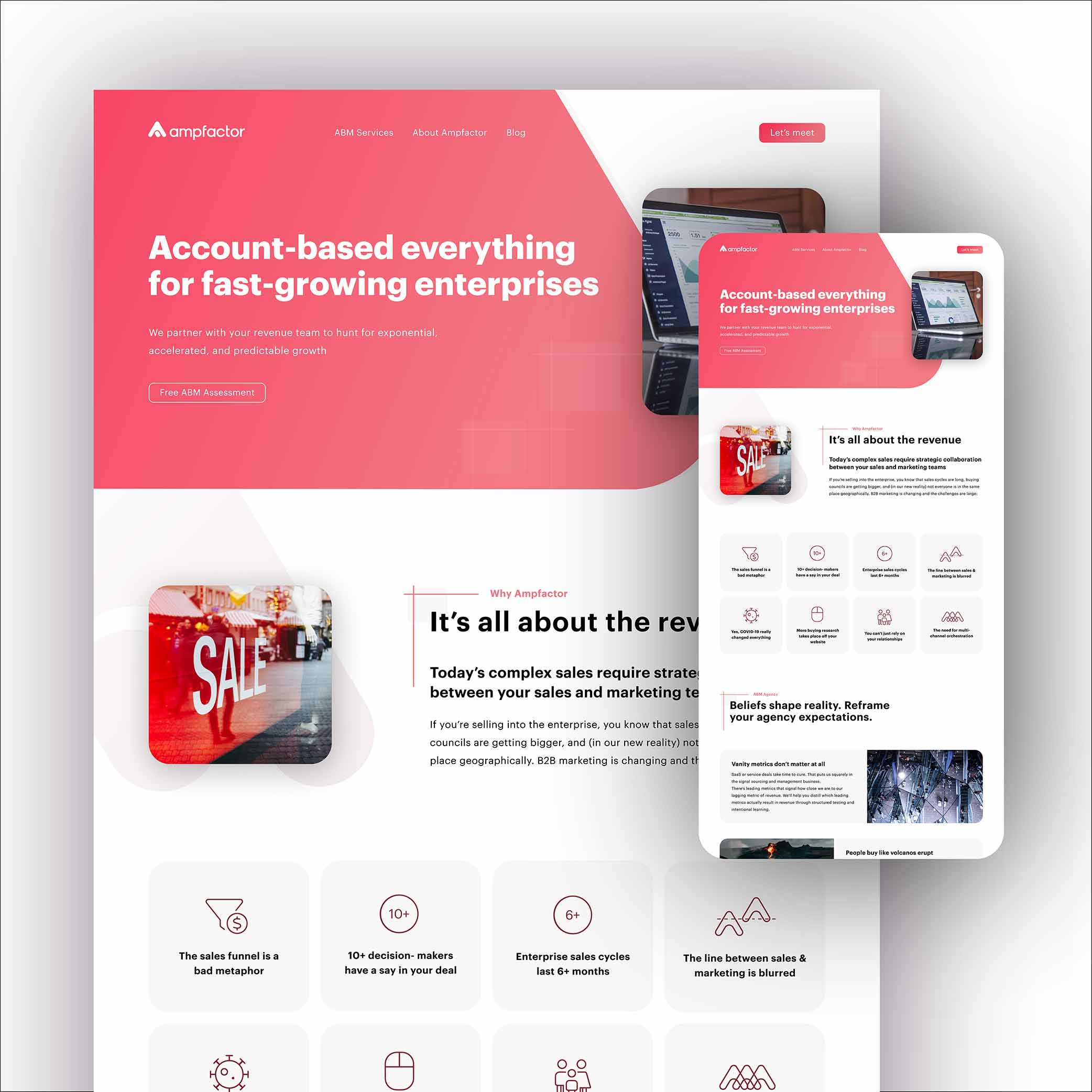 Responsive web design and development for a B2B enterprise platform, featuring a modern UI with bold typography and dynamic layout, created by InloDesign in London.