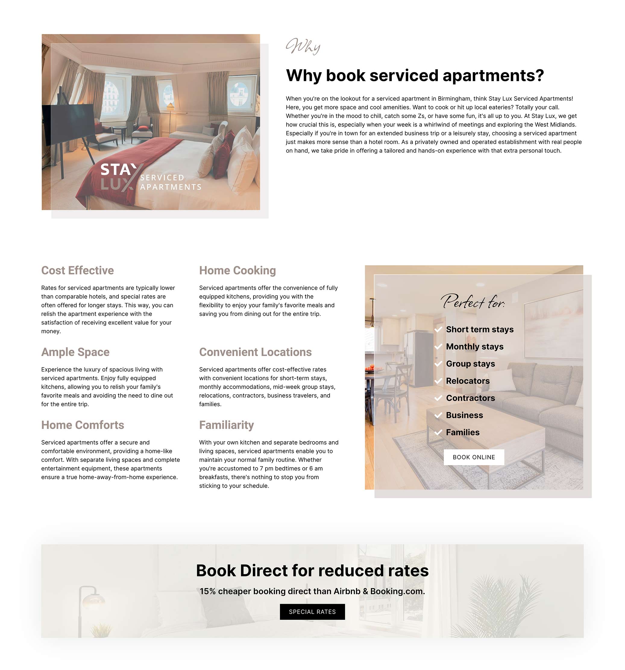 Stay Lux Serviced Apartments SEO-optimized property listing